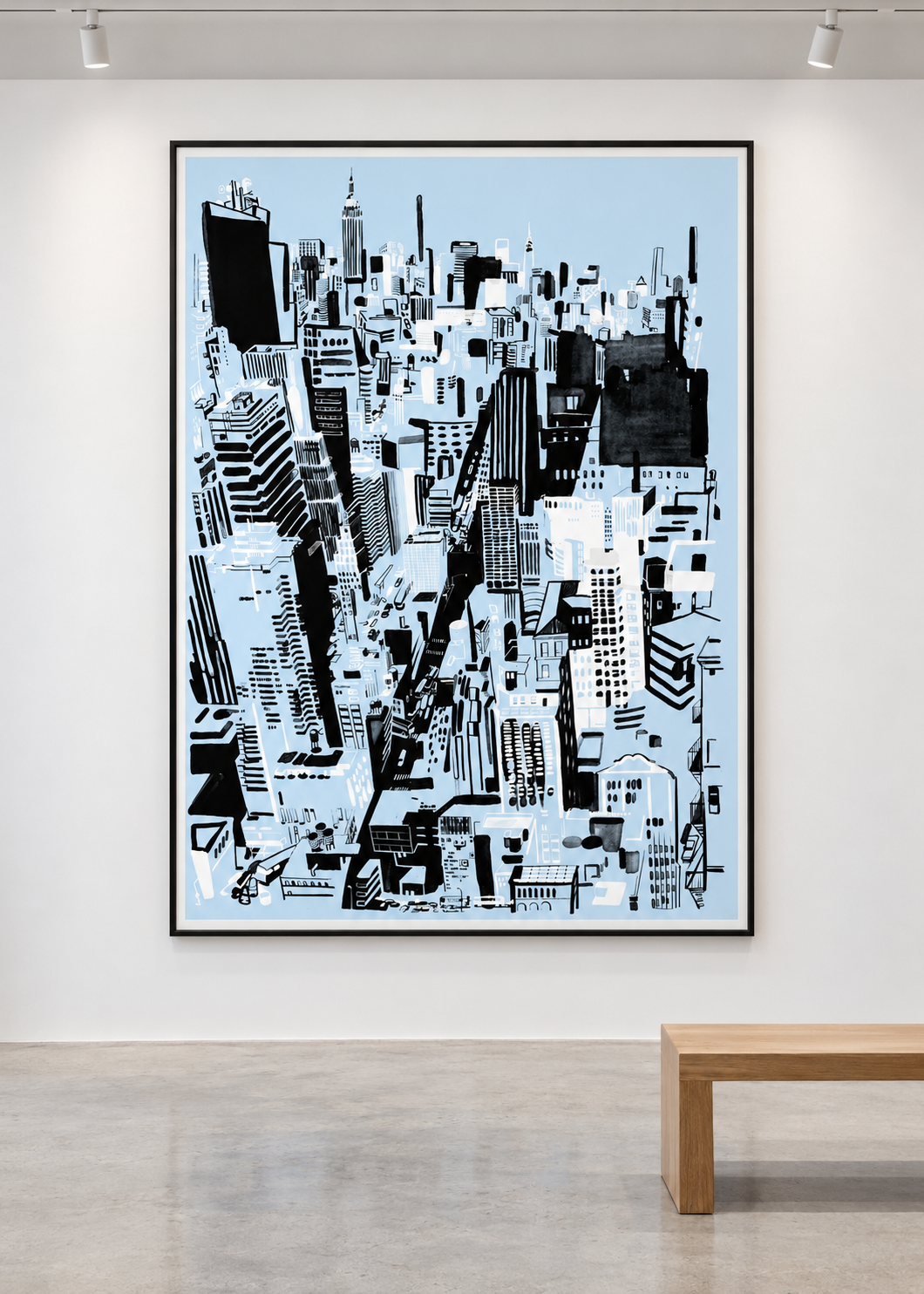 Christoph Niemann — Downtown, NYC (blue)