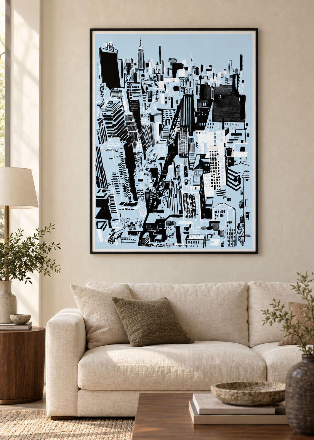 Christoph Niemann — Downtown, NYC (blue)