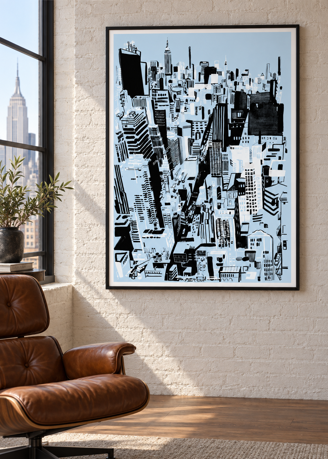Christoph Niemann — Downtown, NYC (blue)